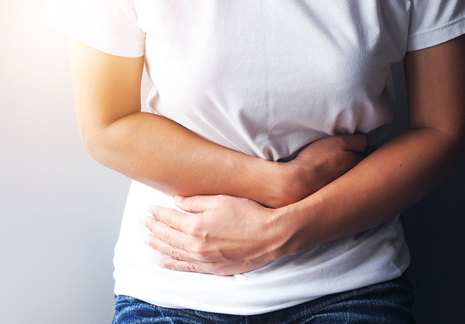 Person mit Reizmagen